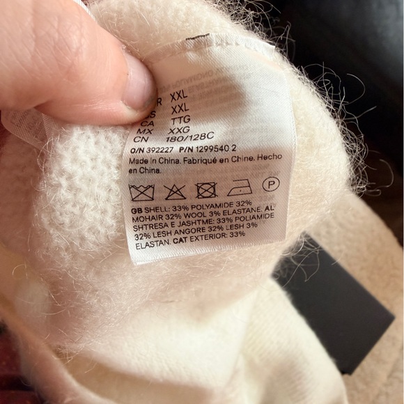 NWOT H&M Cream Mohair Turtleneck Sweater - Picture 3 of 5